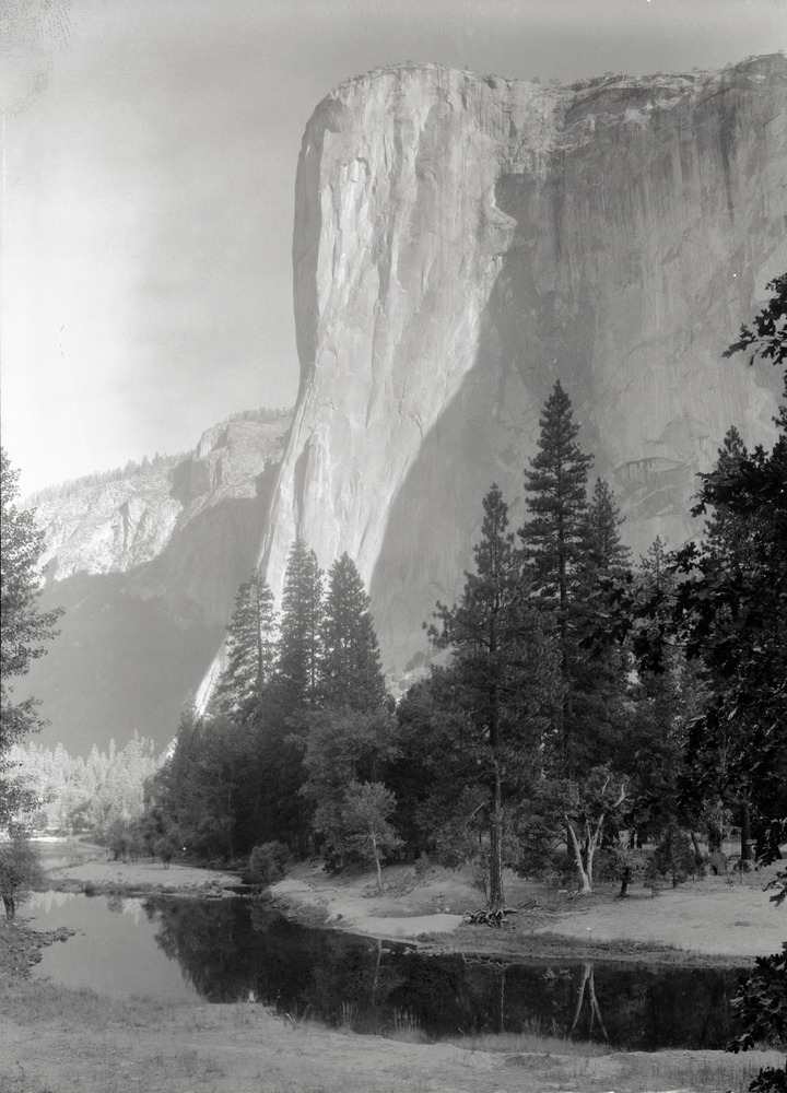 Historic early-morning view of El Capitan in Yosemite National Park